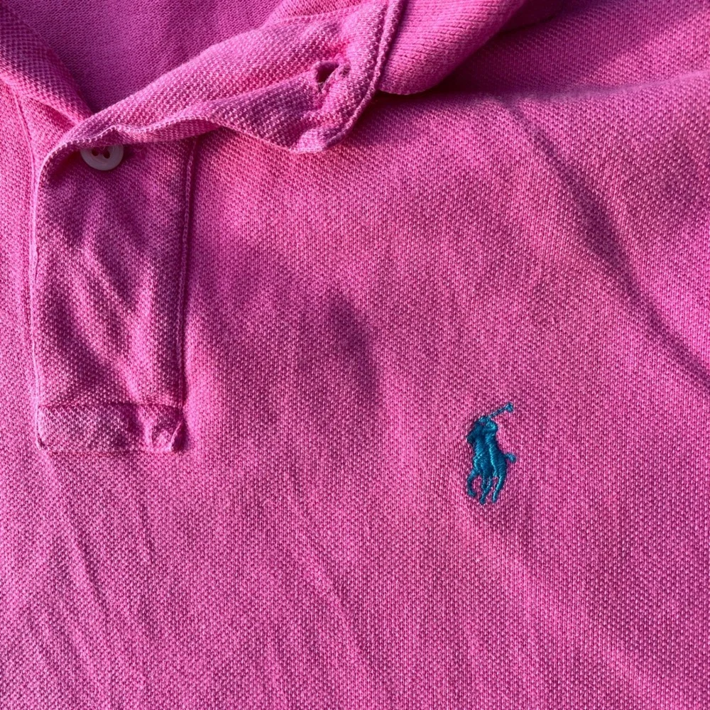 Ralph Lauren Polo Shirt Mens Size M Pink Casual Classic Fit Short Sleeve Pony
